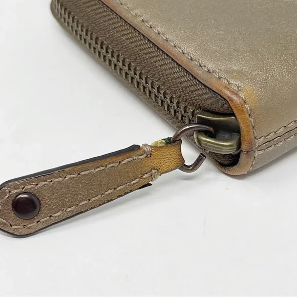 Coach Madison Accordion Zip Clutch Wallet Metallic Leather Card Organizer Large - Picture 5 of 14